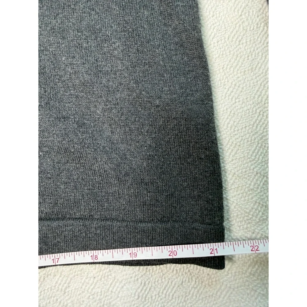 Banana Republic Mens XL Gray Silk Cashmere V-Neck Sweater Minimalist Knit Top